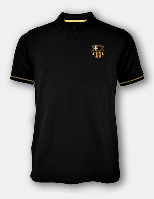 Poloshirt Sort/guld 2023